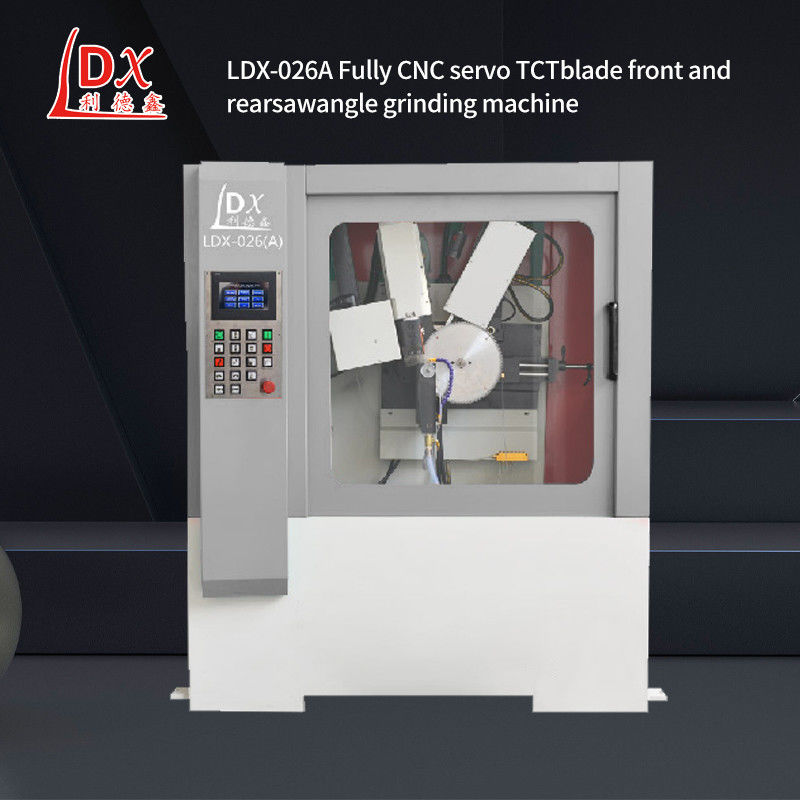 LDX-026A vollständig geschlossene CNC-Rundsägenblätter Front- und Hinterwinkelschleifmaschine